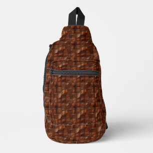 Versatile Brown Leather Look Sling Bag