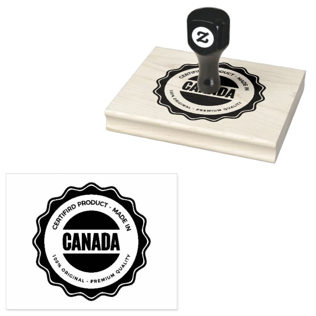 Versatile CANADA Name Printed Custom Colour Premiu Rubber Stamp (Stamped)