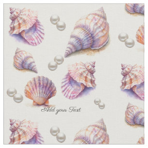 Versatile Coastal Seashells Nautical Theme Fabric