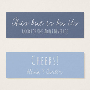 Versatile Drink Tickets in Two-Toned Blues