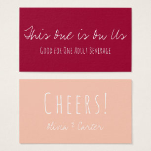 Versatile Drink Tickets in Vintage Red & Peach