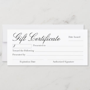 Versatile Gift Certificate