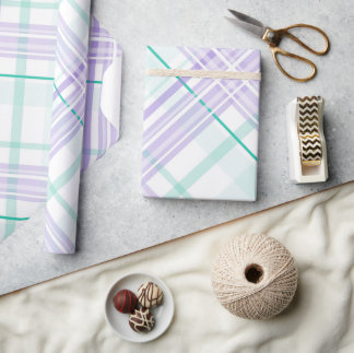 Versatile Pastel Plaid Wrapping Paper