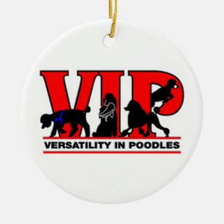 Versatility in Poodles Ceramic Tree Decoration