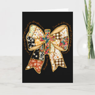 Verse Bible Coquette Christian Jesus Bow Patchwork Card
