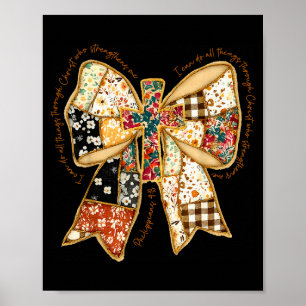 Verse Bible Coquette Christian Jesus Bow Patchwork Poster