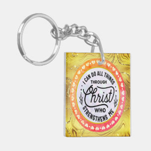 Verse I can do all things through Christ Key Ring