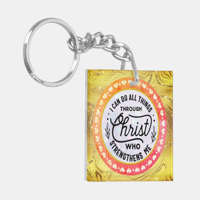 Verse  I can do all things through Christ     Key Ring (Front Left)