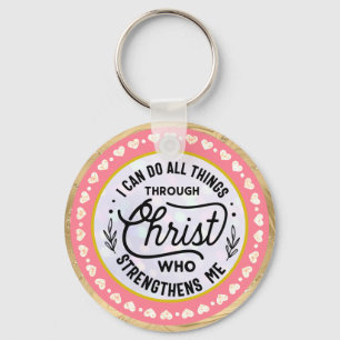 Verse  I can do all things through Christ     Key Ring
