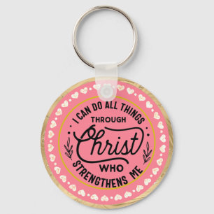 Verse I can do all things through Christ Key Ring