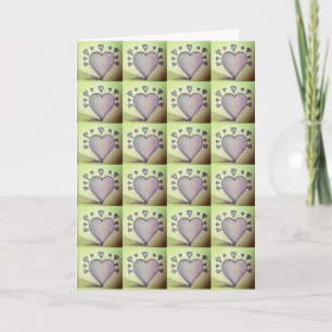 versed romantic heart and small love hearts  holiday card