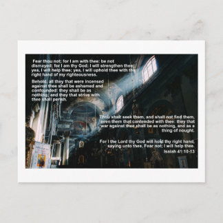 verses from Isaiah 41 - help and comfort Postcard