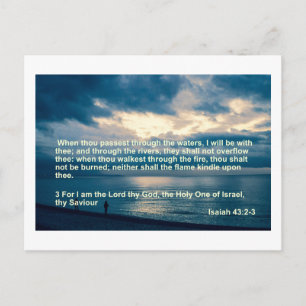 verses from Isaiah 43 - help and comfort Postcard