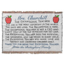 Version 3 EXCEPTIONAL Teacher Thank You Throw