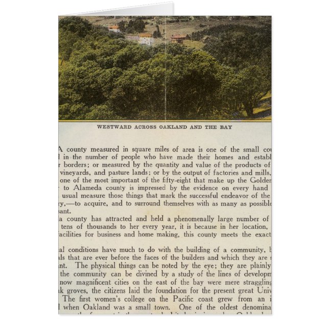 Verso Alameda County, Oakland and the Bay (Front)