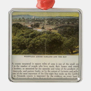 Verso Alameda County, Oakland and the Bay Metal Tree Decoration