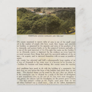 Verso Alameda County, Oakland and the Bay Postcard