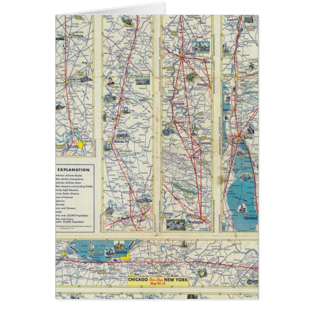 Verso American Airlines system map (Front)