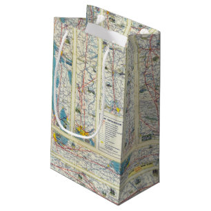 Verso American Airlines system map Small Gift Bag