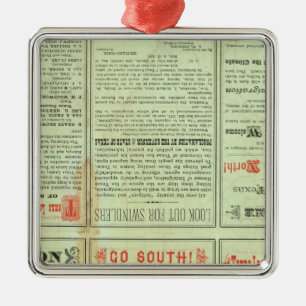 Verso State of Texas Metal Tree Decoration