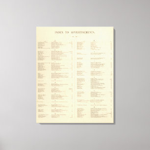 Verso Title Page Colton's American Atlas Canvas Print