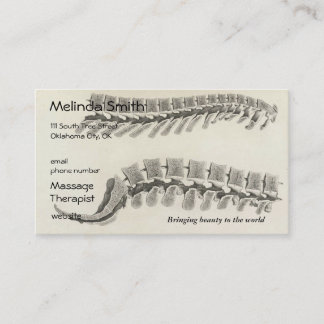 Vertebrae Drawing Business Card
