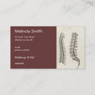 Vertebrae Drawing Business Card