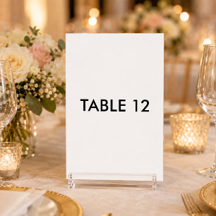 Vertical 3.5 x 5 Table Card, Number Card Celebrate
