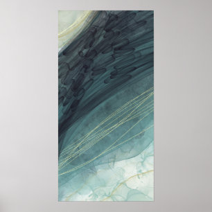 Vertical Abstract Seascape Modern Abstract Art Poster