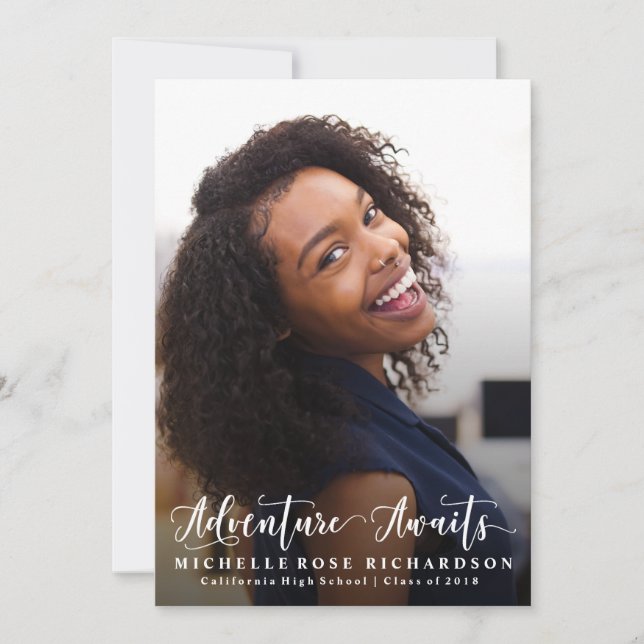 Vertical Adventure Awaits Graduation Announcement (Front)