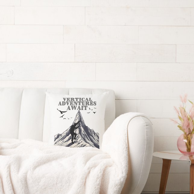 Vertical Adventures Await Cushion (Couch)