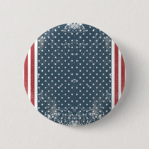 vertical american flag 6 cm round badge