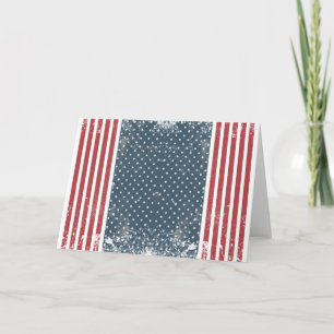 vertical american flag card