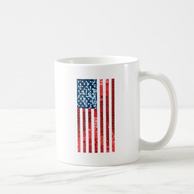 vertical american flag coffee mug (Right)