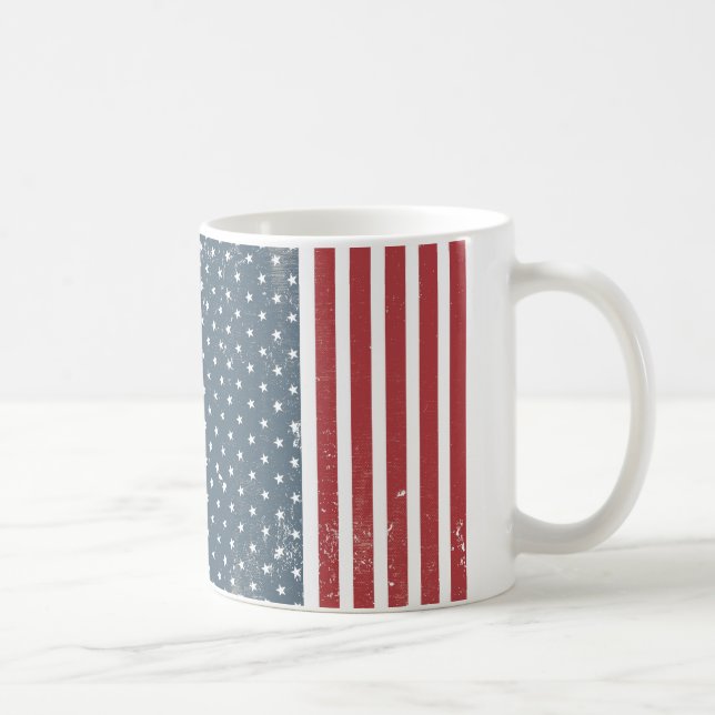 vertical american flag coffee mug (Right)
