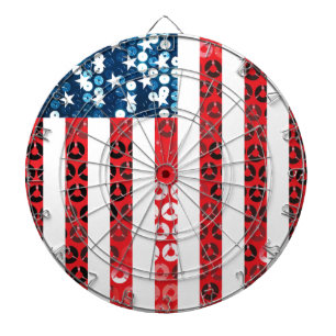 vertical american flag dartboard