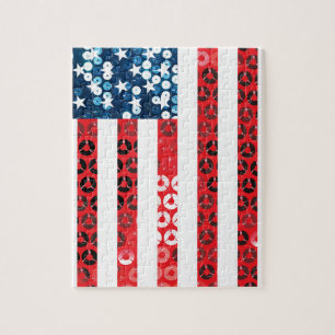 vertical american flag jigsaw puzzle