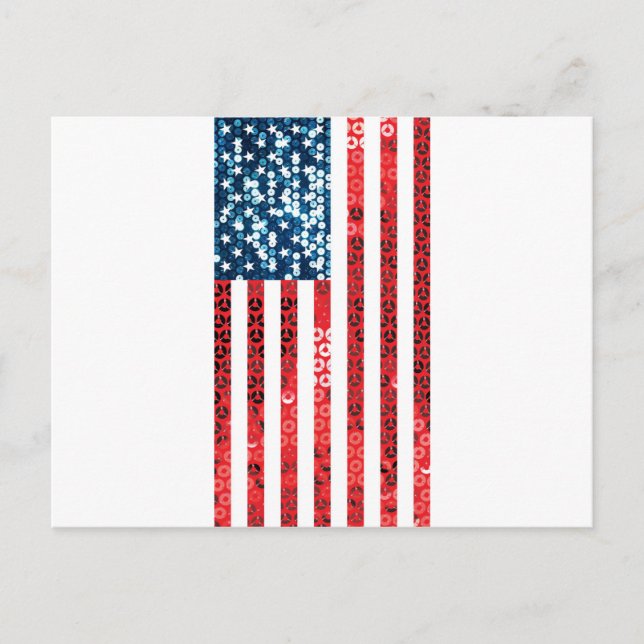 vertical american flag postcard (Front)