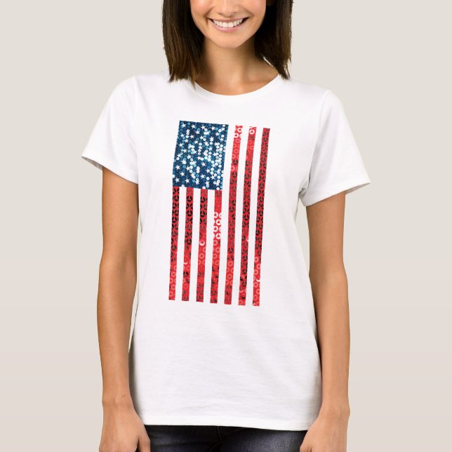 vertical american flag T-Shirt (Front)