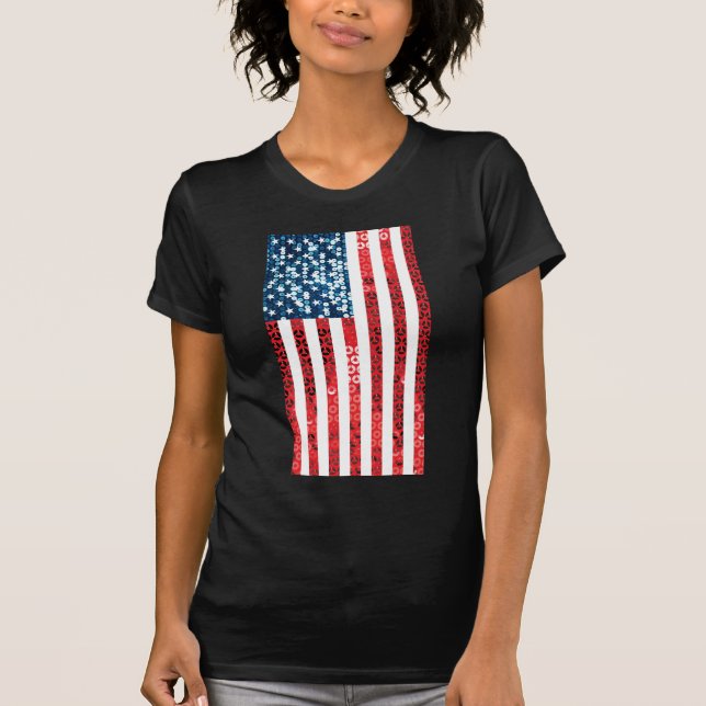 vertical american flag T-Shirt (Front)