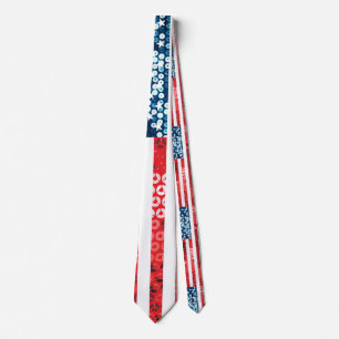 vertical american flag tie