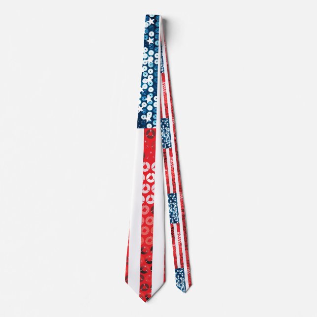 vertical american flag tie (Front)