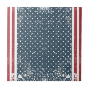 vertical american flag tile