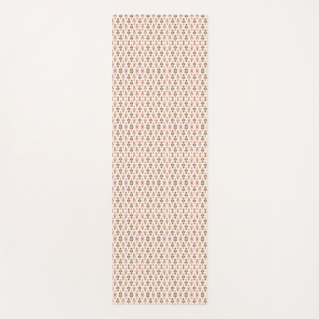 Vertical and horizontal patterns of small red  yoga mat (Front)