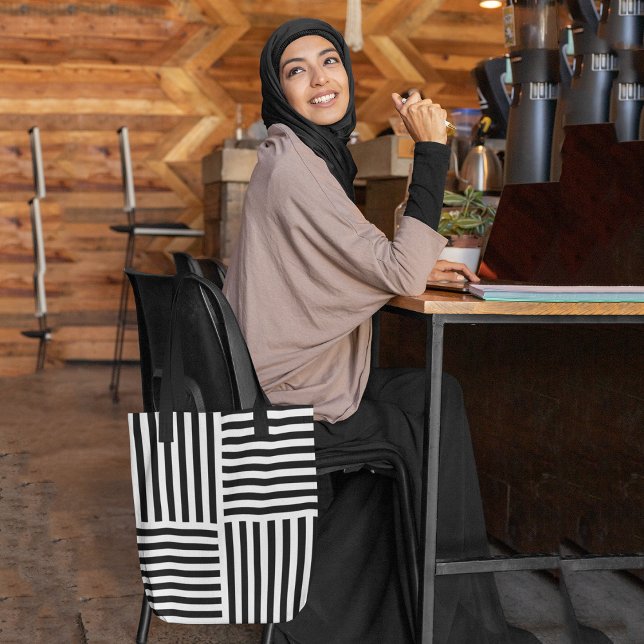 Vertical And Horizontal Stripes Tote Bag (Creator Uploaded)