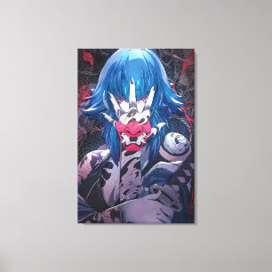 Vertical anime girls Premium Wrapped Canvas(Gloss) Canvas Print