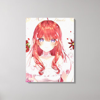 Vertical anime girls Premium Wrapped Canvas(Gloss) Canvas Print