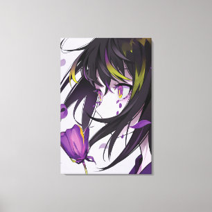 Vertical anime girls Premium Wrapped Canvas(Gloss) Canvas Print