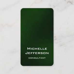 Vertical Artistic Green Colour Stylish Trendy Business Card