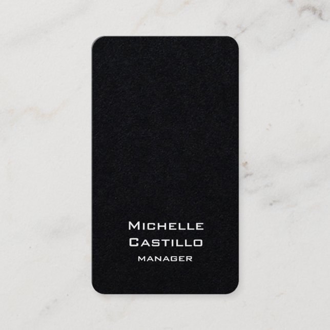 Vertical Artistic Premium Black Unique Design Business Card (Front)